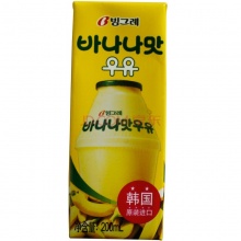 宾格瑞(BINGGRAE)香蕉味牛奶饮料 200ml*24