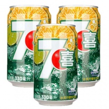 七喜冰爽柠檬汽水330ml*24(整箱)